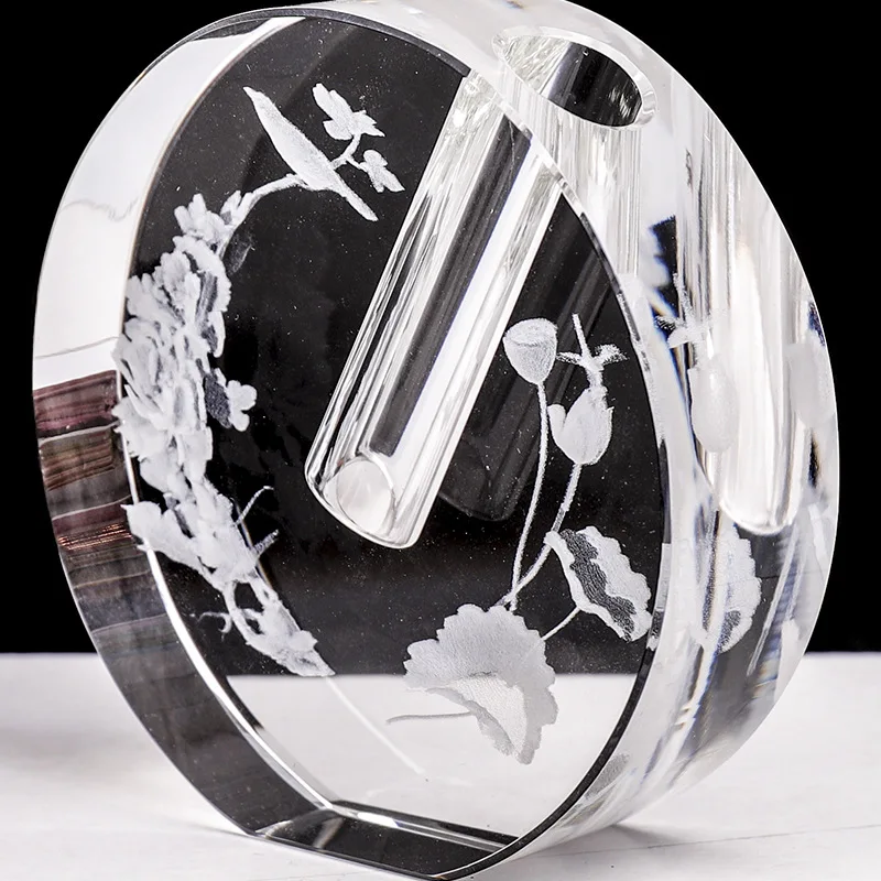 ADL Flower Vase Cylinder Vase Small Glass Tall Glass Ornaments For Home Decor Glass Wedding Giveaway Gifts Europe American Wall