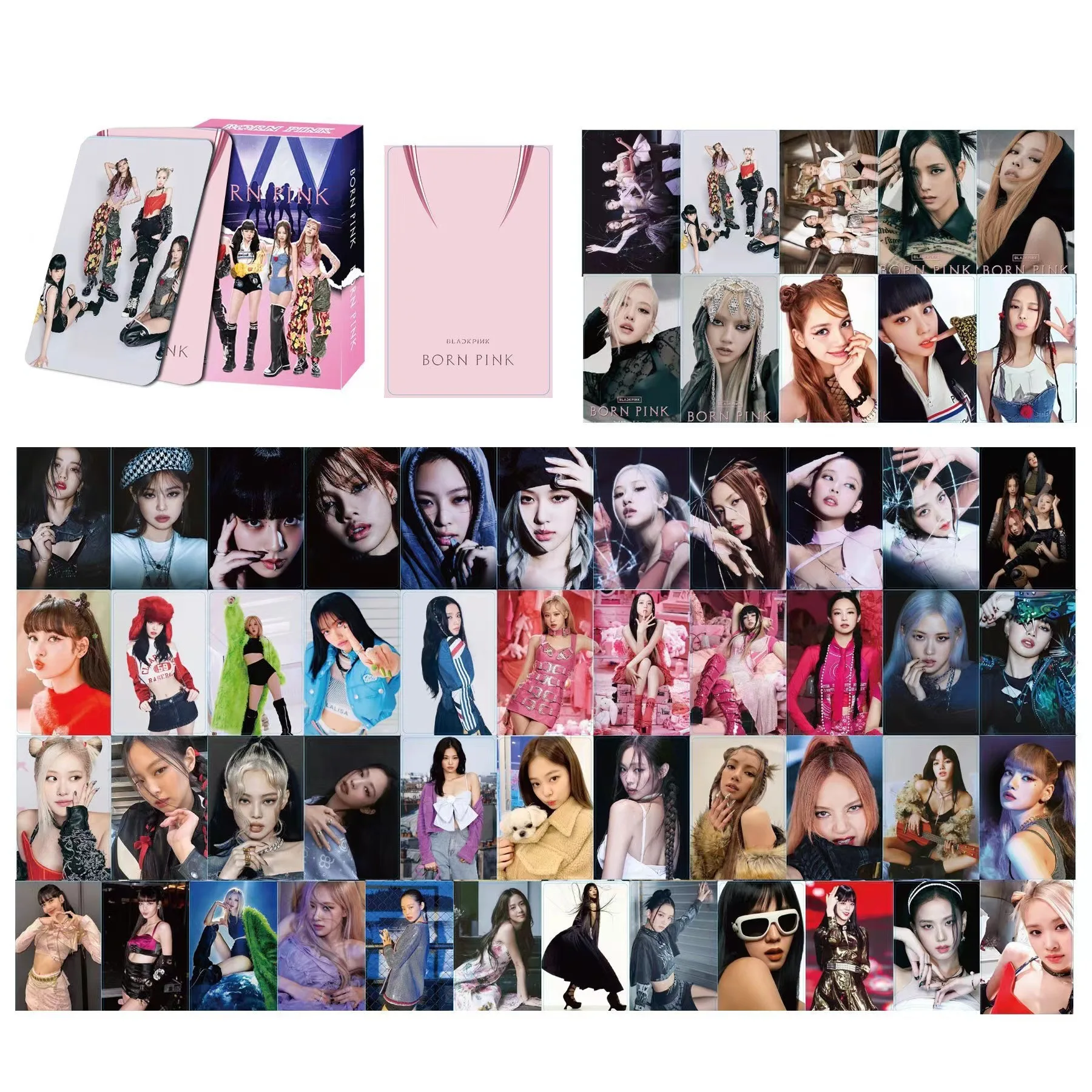 ZEESOON K-POP IDOL Group New Photo Message Card 55pcs set   Black pink Small Card 55pcs set