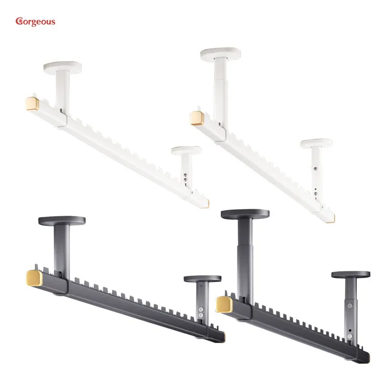 Gorgeous custom household balcony lacquer pole Aluminum veranda paint spraying sawtooth windproof clothes drying pole