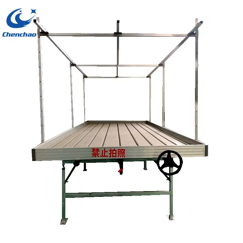Hebei Chenchao Greenhouse Hydroponics System Rolling Bench Ebb and Flow Planting Table for Sale