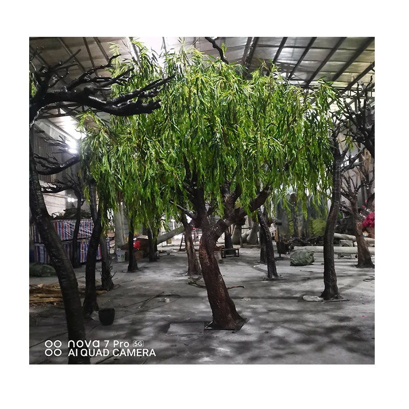 2020 Factory Made Outdoor And Indoor Cheap Artificial Decor Weeping Willow Tree For Sale