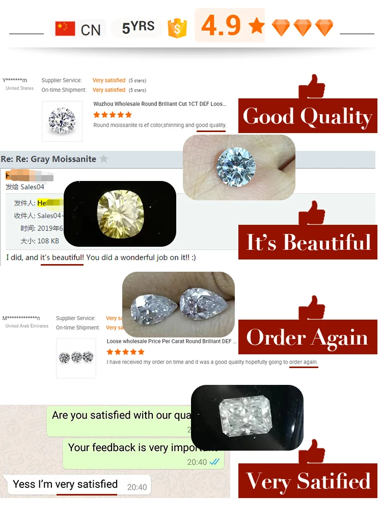 wholesale stones price per carat manufacturer pear shape 6*9 7*9 loose synthetic lab diamond moissanite for ring