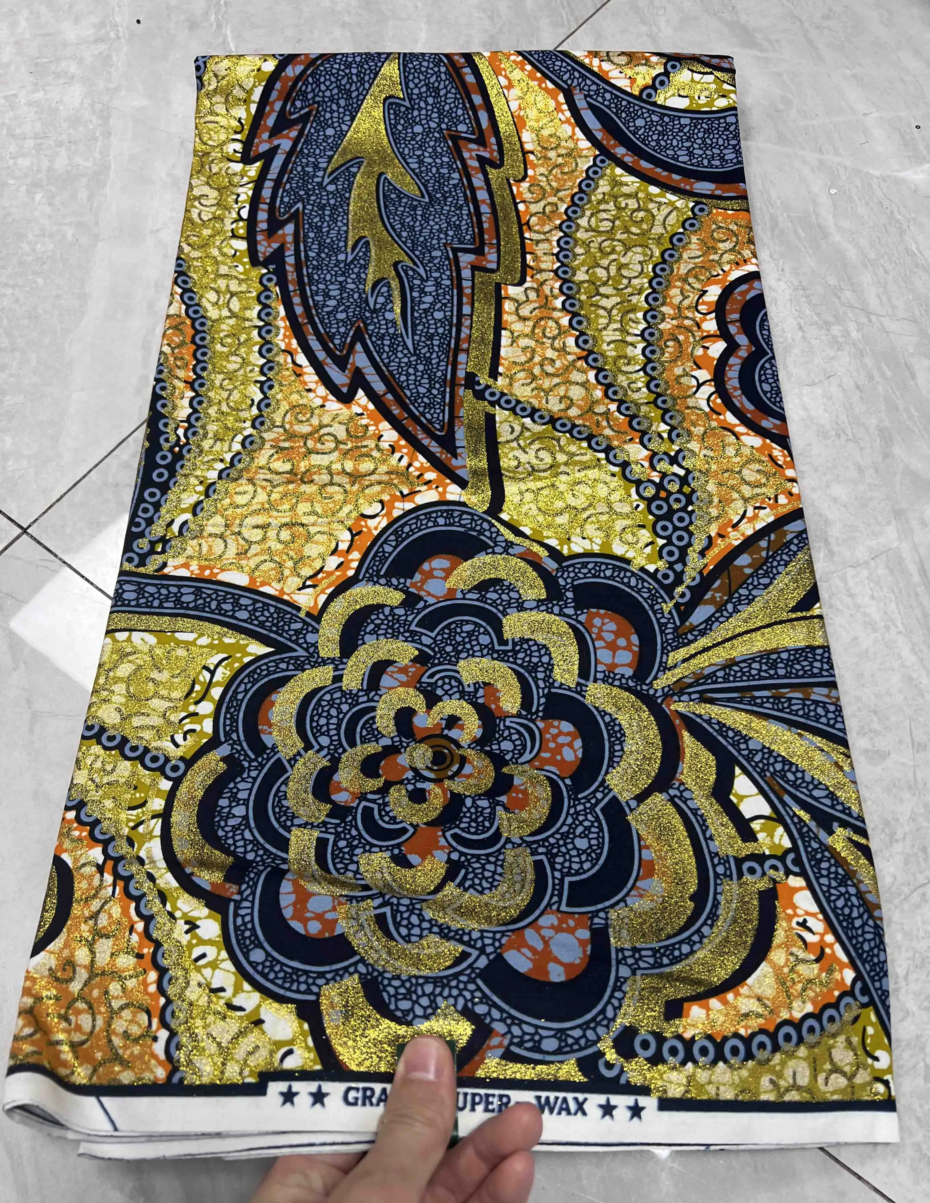 2024 New African Holland Wax Ankara 100%Cotton Real grand de Wax Print Fabric for Garment