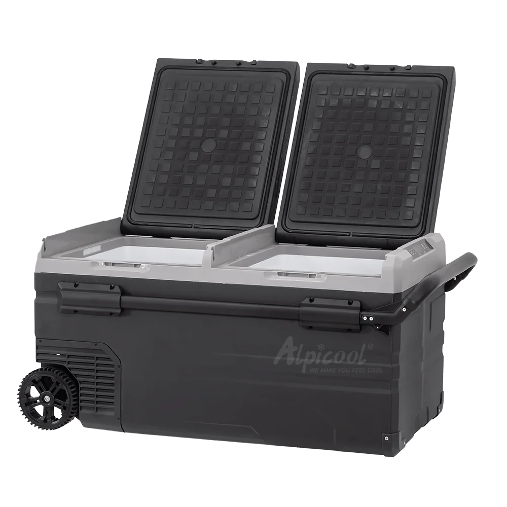 TWW95 90.2L Alpicool car home dual use fridge mini fridge double door smart mobile phone control mini fridge compressor 12v dc