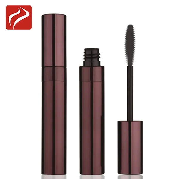Square Black Aluminum Mascara Tube With Gold Cap Mascara Cases Cosmetic Packaging