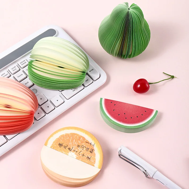 3D Orange Shape Fruit Shape Paper Cube Sticky Note Manufacturer In Zhejiang China
