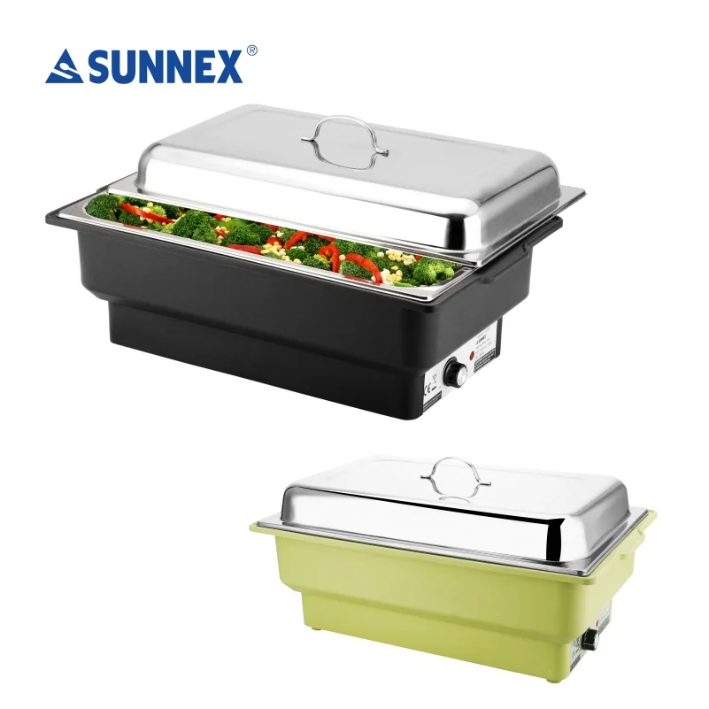 SUNNEX Eco-Friendly Electric Chafing Dishes Buffet Food Warmer Safe Automatic Cut-off Design Heat Resistant Hotel Equipment