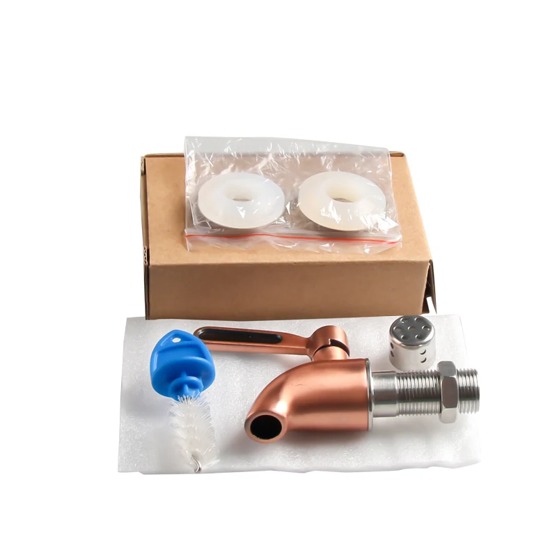 Outdoor Glass Beverage Dispenser with Stainless Steel Spigot 12/16mm - Drink Dispenser for Lemonade, Tea, Cold Water