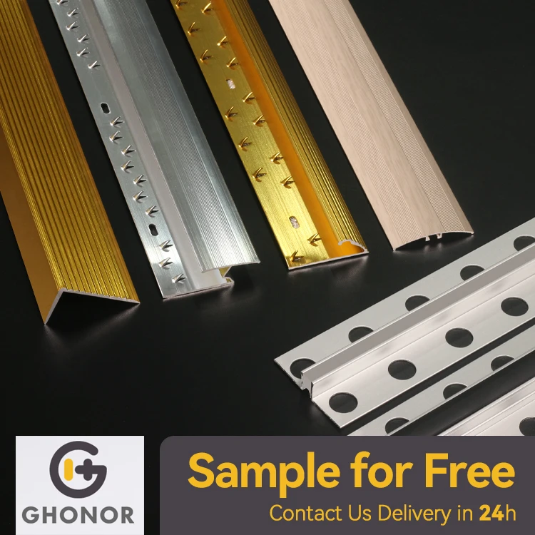 Wooden Grain 5mm L Aluminium Laminet Flooring Transition Cover Trim Transition Trims