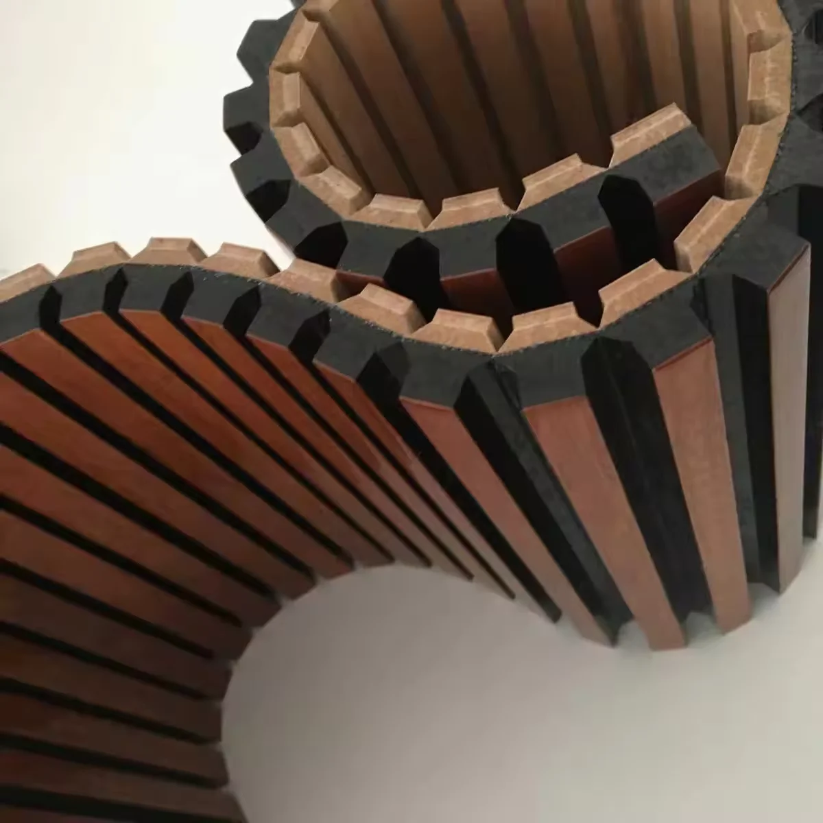 Wood Veneer Wrapped Slat Wall Panels 3d Acoustic Panels For Interior Wall Decor Soundproof Paneling with digital printing