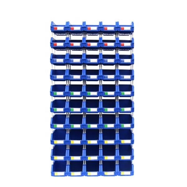 Front opening warehouse storage bin plastic stackable storage box picking bin for clothing storage
