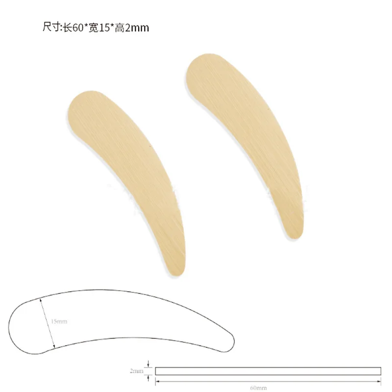 Disposable Wood Spatula for Cosmetic Makeup and Skin Care Facial Cream Face Spatula with Labeling for Beauty Tool with Mask