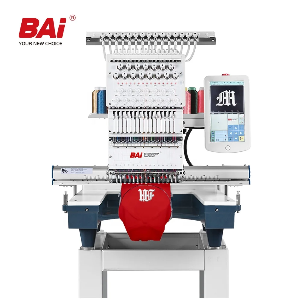 BAI industrial single-head high-speed multifunctional easy operate embroidery machine for shop