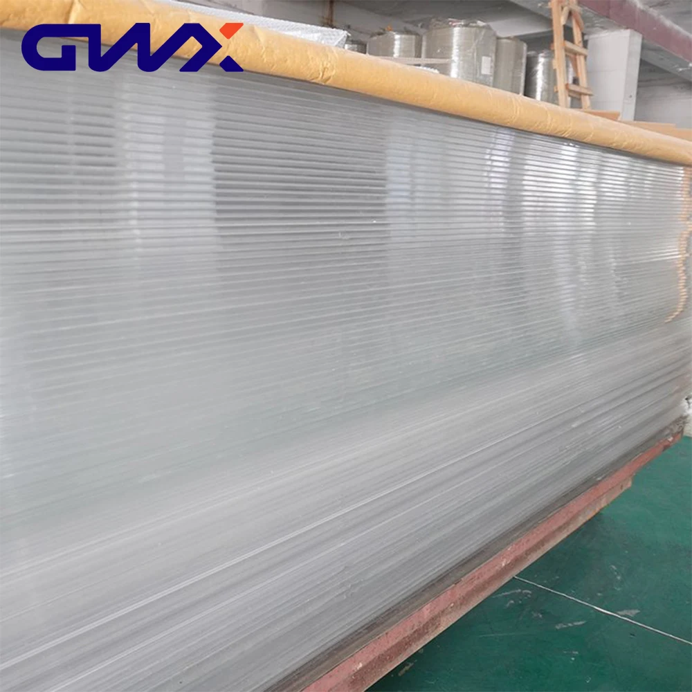 Custom 0.8mm - 20mm thick Clear Polycarbone Multiwall Twinwall Plastic Roof Hollow Sheet Panels Polycarbonate Greenhouse