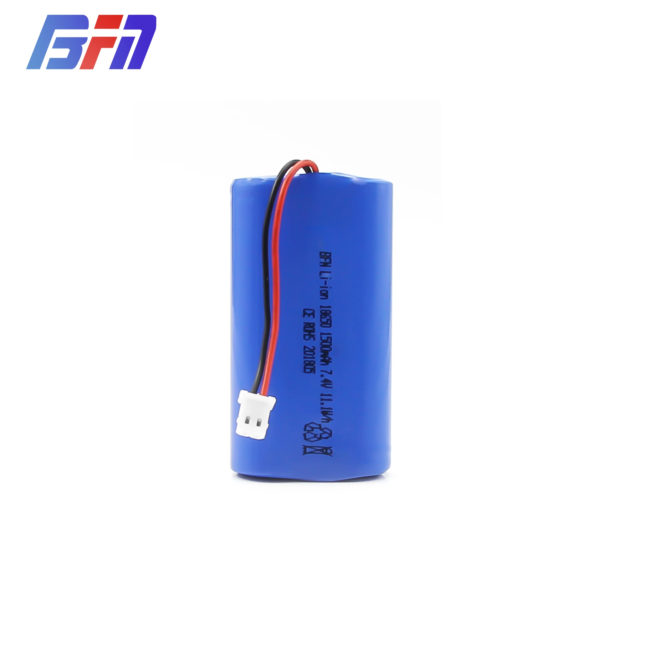 Lithium ion Battery Pack 7.4V 1500mAh ICR18650 Deep Cycle Batteries 15C Continuous Discharge Rate for Power Tool, Vacuum Cleaner