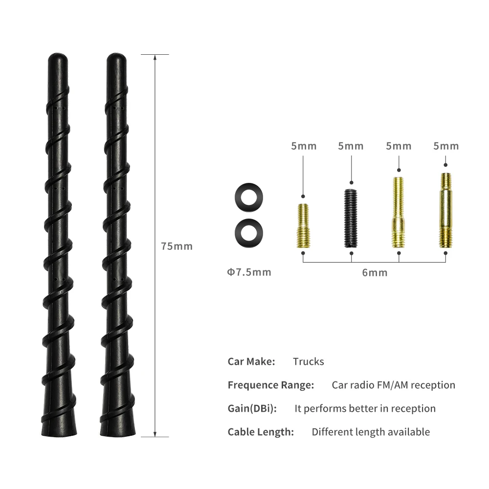 whip silver sticker spring dummy cellular vhf uhf film roof mount power ham radio power aerial fm car antenna