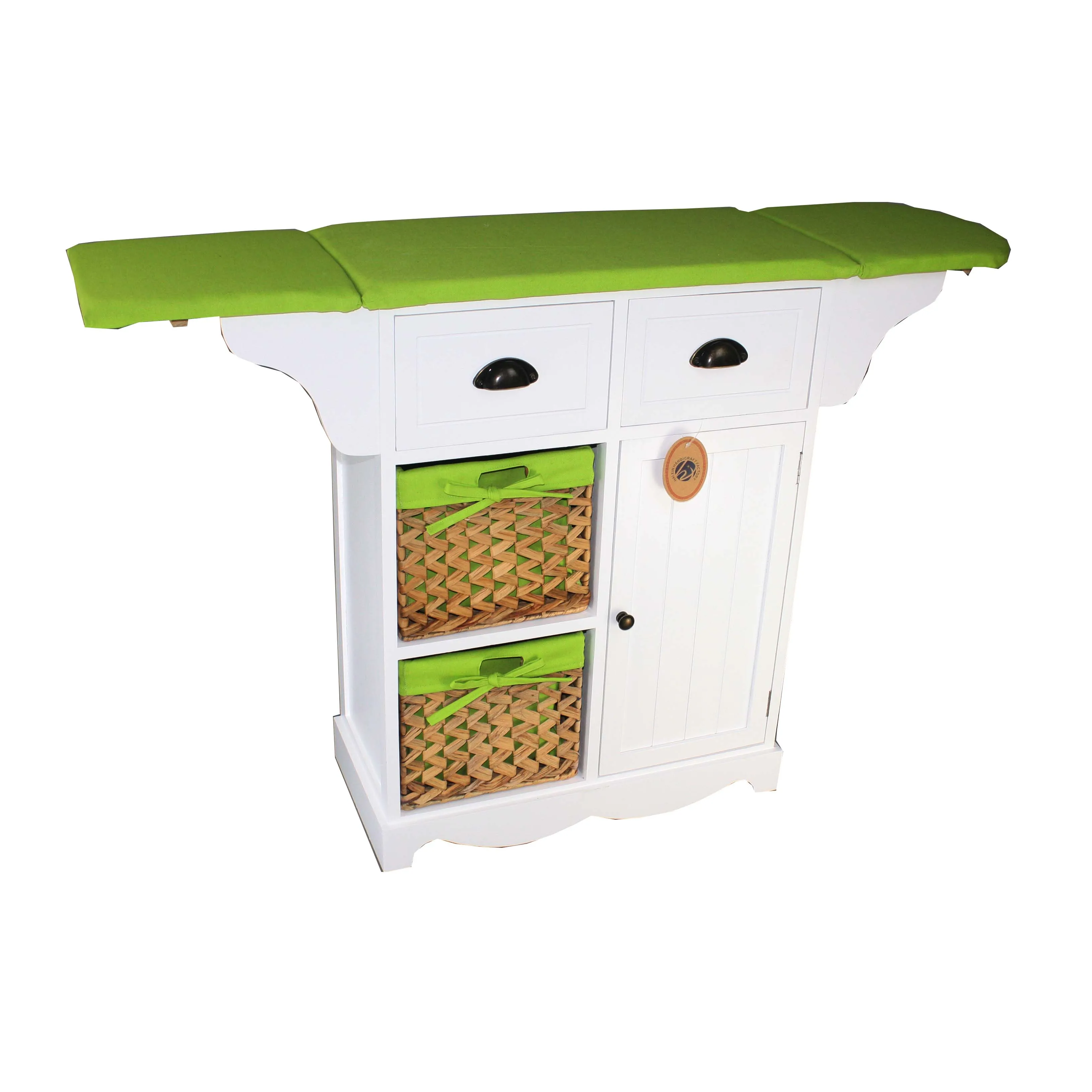 new product wood furniture living room wooden folding ironing board with storage drawers