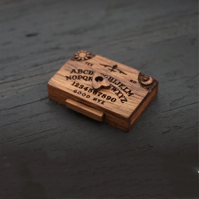 Настраиваемый Хэллоуин Декор деревянная доска Ouija мини-доска с выдвижным ящиком ручной работы говорящая планшетом
