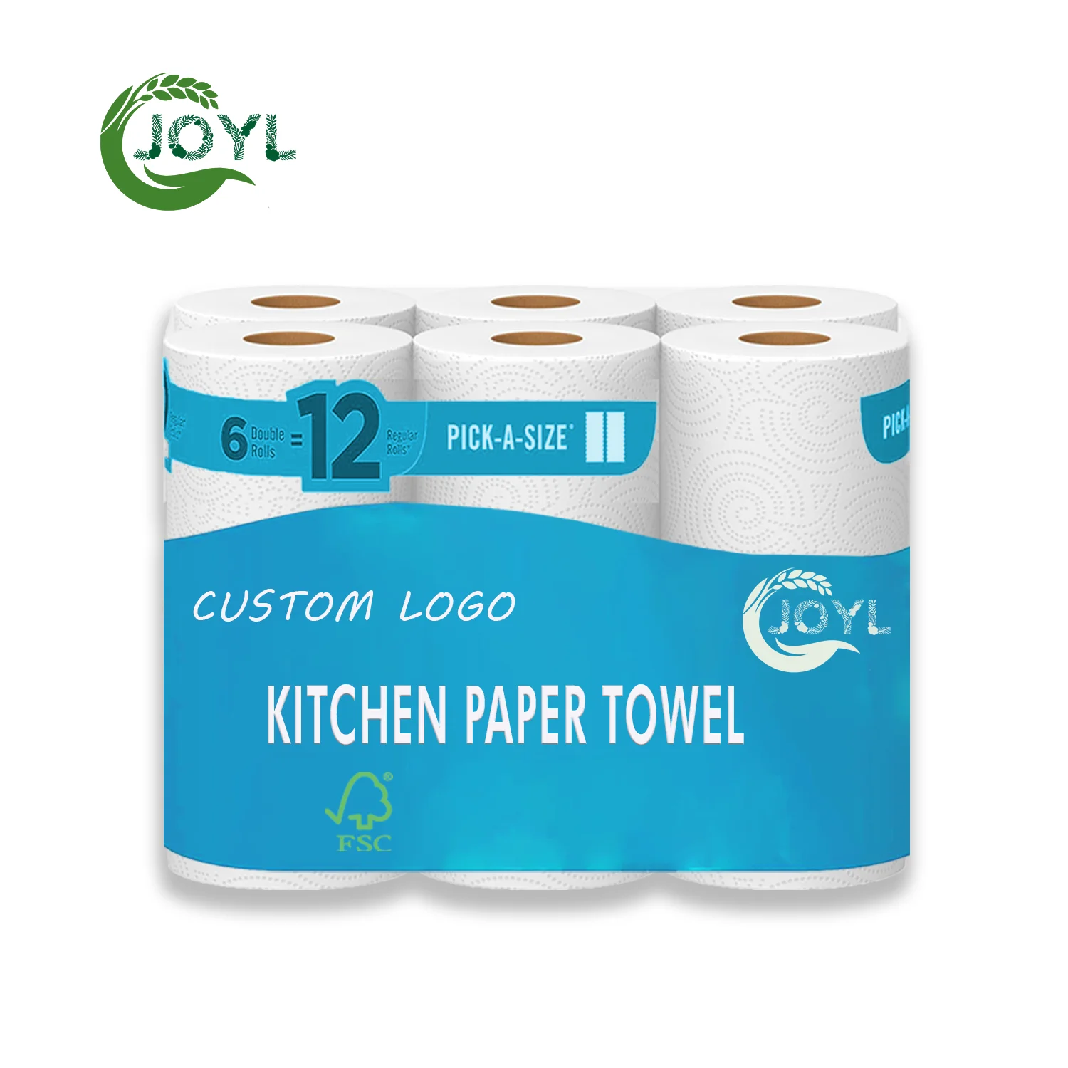 Absorbent 2-Ply Virgin Kitchen Paper Towel Rolls Soft Toilet Tissue for Household Water and Oil Cleaning