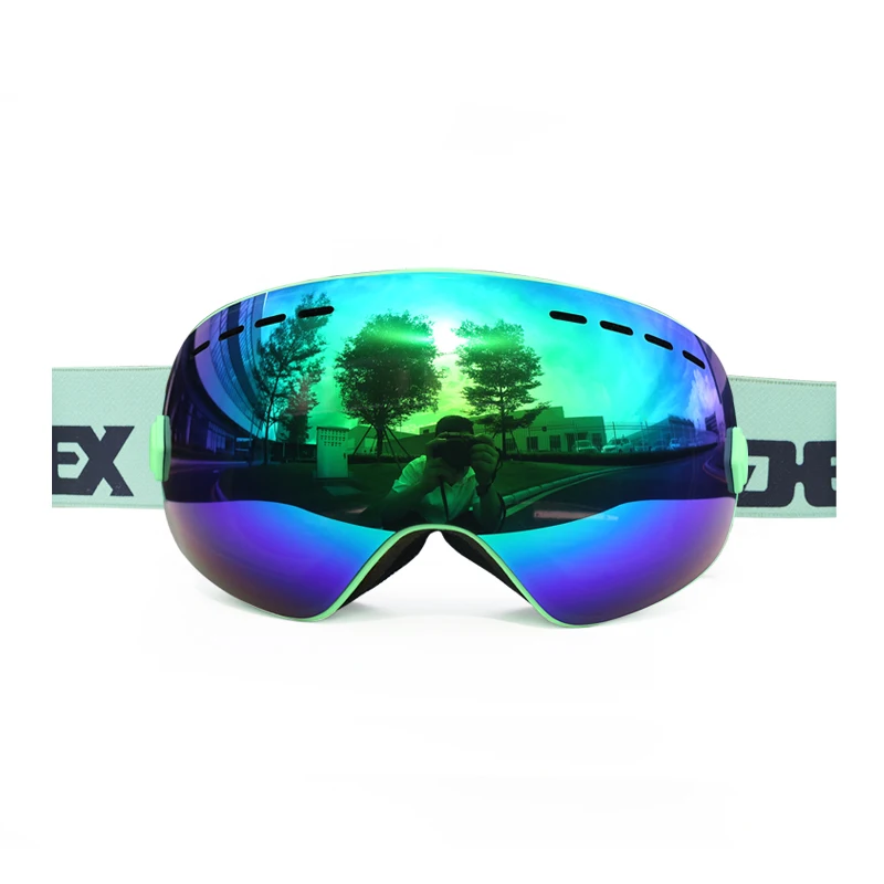 OEM heated ski goggles anti fog lens glass ski face shield custom snow snowboard goggles