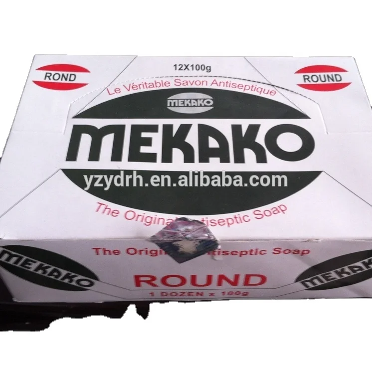 black antiseptic hand wash soap OEM 100g original round mekako natural antiseptic raw african black soap Indonesia