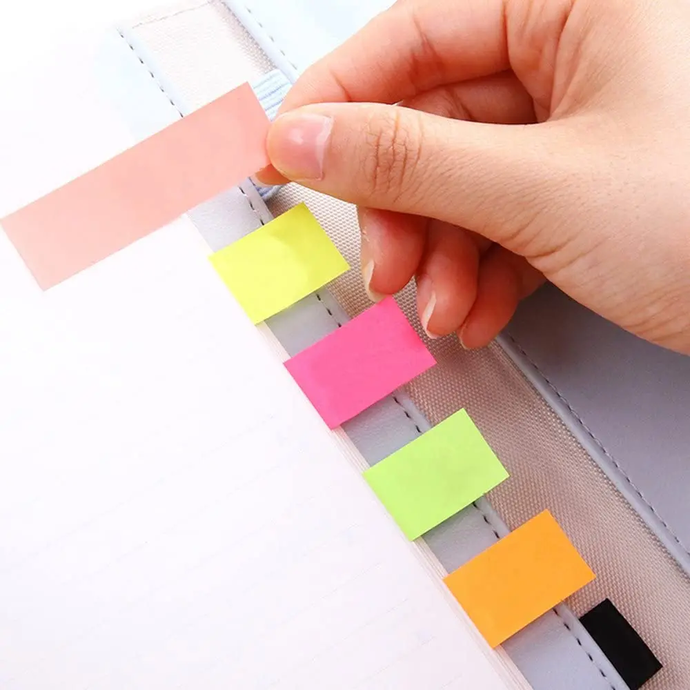 
Variety of Colors 100 Pcs x 15 Pack Self-Stick Notes 0.6 x 2 Inch Small Sticky Notes 