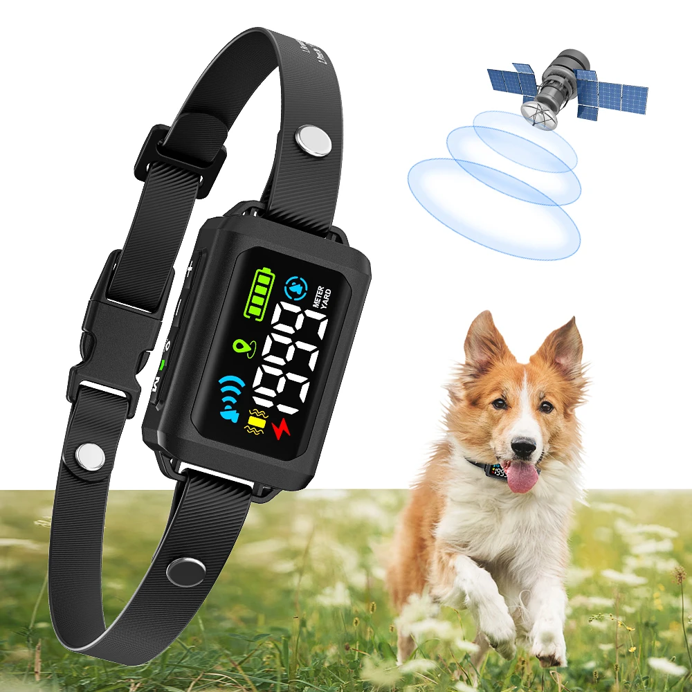 GPS Wireless Electric Dog Fence Adjustable Warning Strength Shock Collar del sistema de cerca para perros Dog Containment System