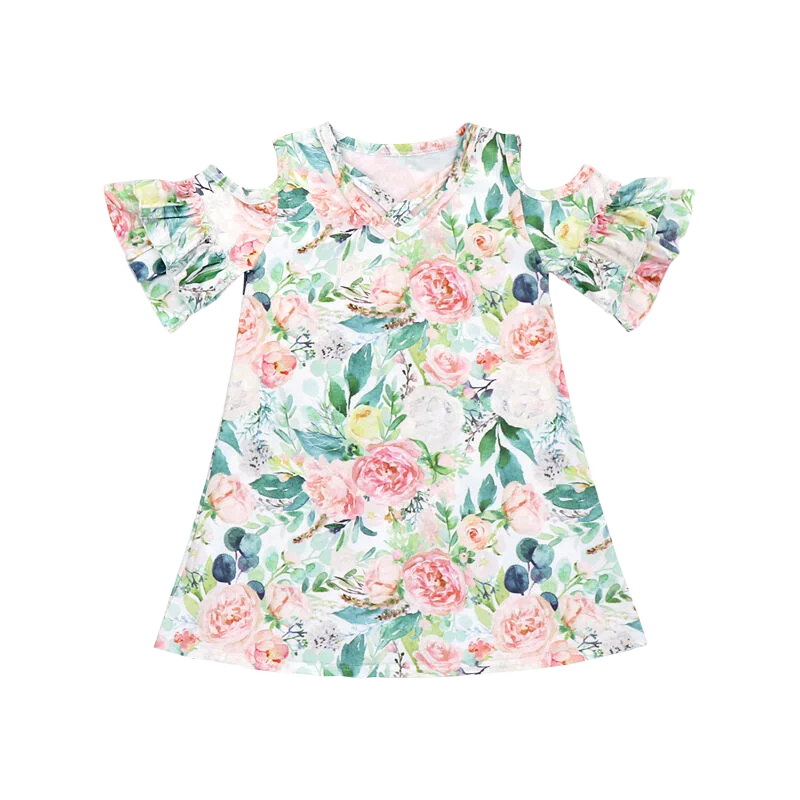 Yiwu Yiyuan Garment customized Logo acceptable sleeping dresses for girls of 6-14 years wedding clothing girl dress 4-5 years