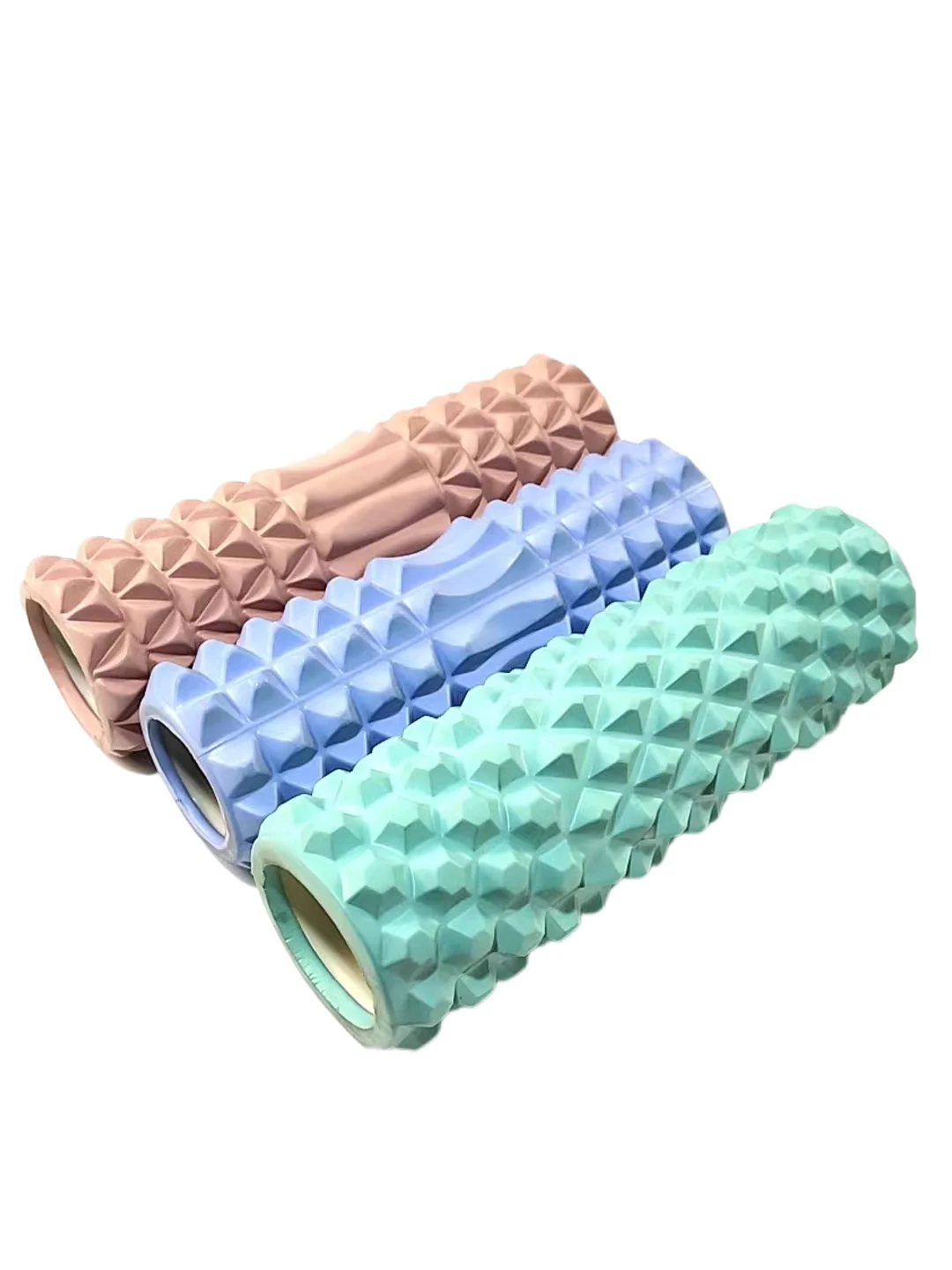 Custom High Density Yoga Roller Pliates Hollow Eva Foam Roller Set Back Muscle Massage Roller