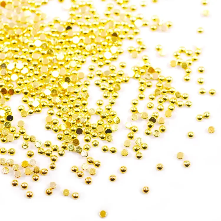 2.5MM Gold & Silver Nail Art Studs 1000pcs/Lot Fashion Half Ball Metal Rivets Manicure Decorations Tools Accessories Weddings