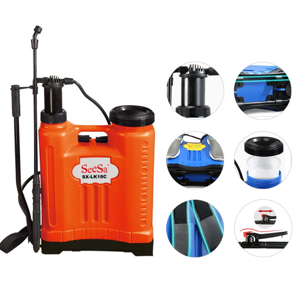Seesa (SX-LK18C) 12/15/16/18/20/22 литровый сельскохозяйственный рюкзак, ручной насос высокого давления, химический распылитель