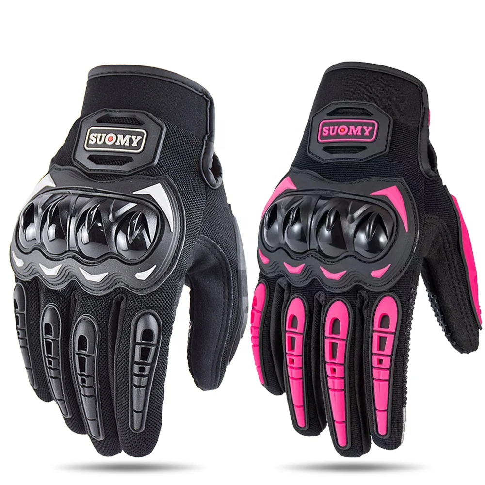 Suomy Women Pink Motorcycle Gloves Summer Lady Motocross Breathable Racing Gloves Motorbike Bicycle Cycling Riding Glove For Men