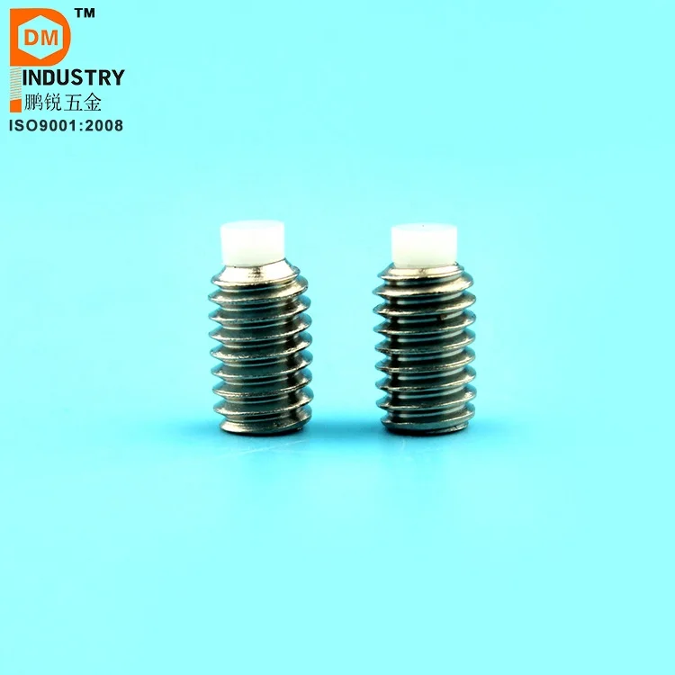 M2 M3 M4 M5 M6 Stainless Steel Green ABS Tip Set Screw Nylon Pitch Grub Screw