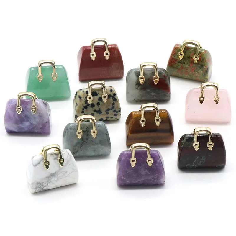 Сумка из натурального драгоценного камня лечебный энергетический кристалл сумочка кристаллы резьба для