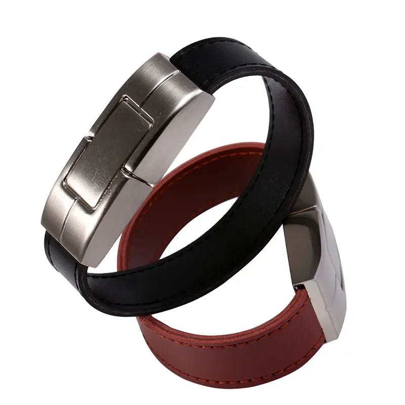 New Gift Idea PU Leather Wrist Band Mini Style Stick 2.0  3.0 1gb-128gb Pendrive with Memory Stick 32gb 64gb USB Flash Drive