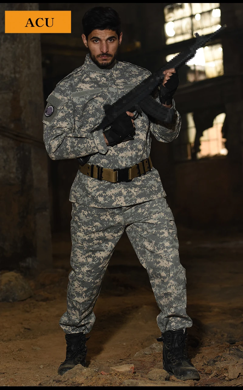 HAN WILD Camouflage uniform outdoor training tactical shirt pants clothing uniform