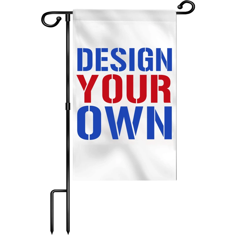 Yahik Flag Manufacturer Wholesale Custom Double Sided Sublimation Outdoor Yard Decoration Custom Blank Garden Flags With Pole