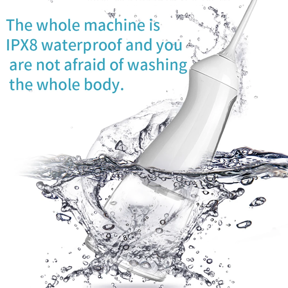 
Cordless Water Flosser Rechargeable Portable Oral Irrigator for Travel & Home 
