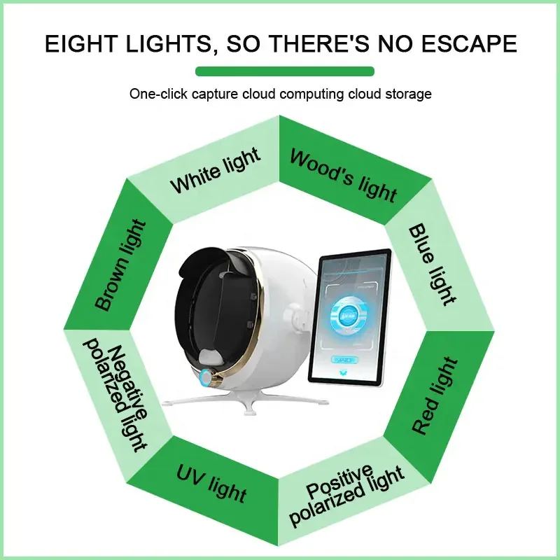 3D AI Recognition Scanner Detector Moisture Tester Facial Scanner Skin Analyzer Equipment