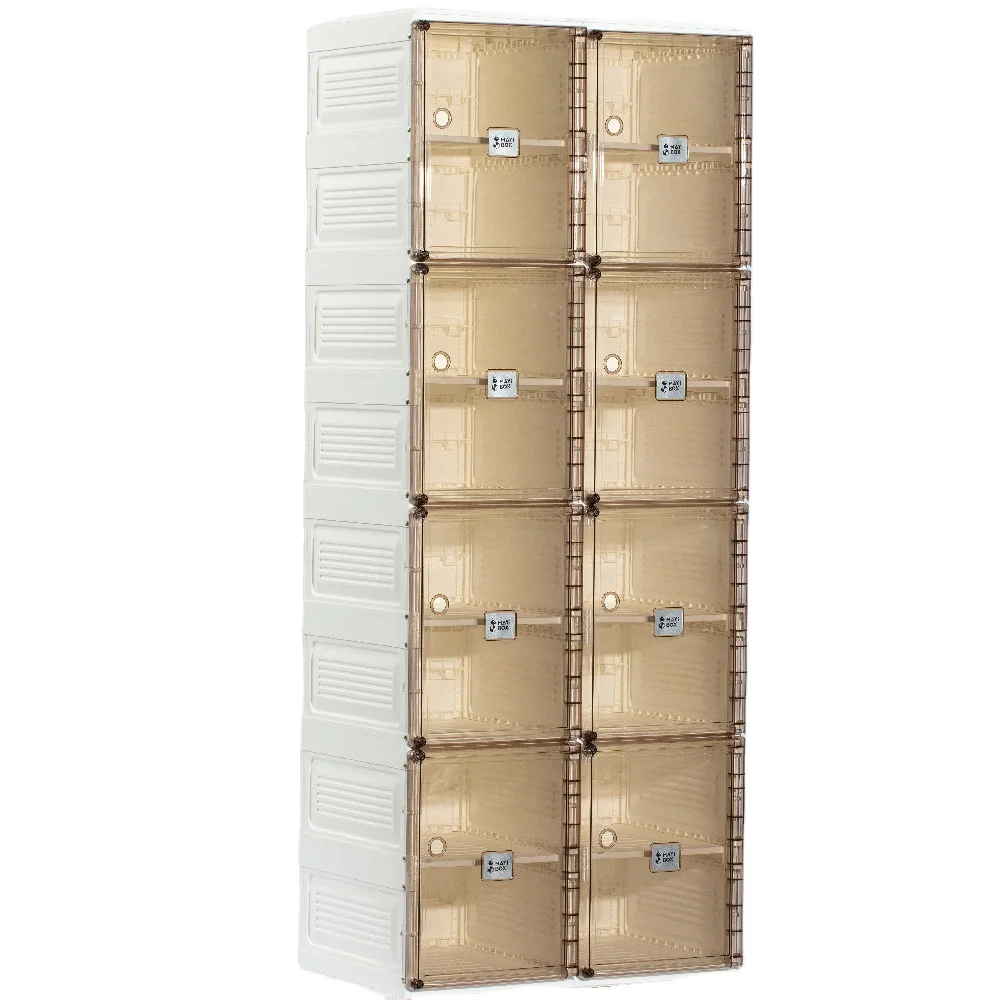 2021 furniture sell now AntBox transparent shoe rack Foldable cabinet plastic shoes storage box magnetic