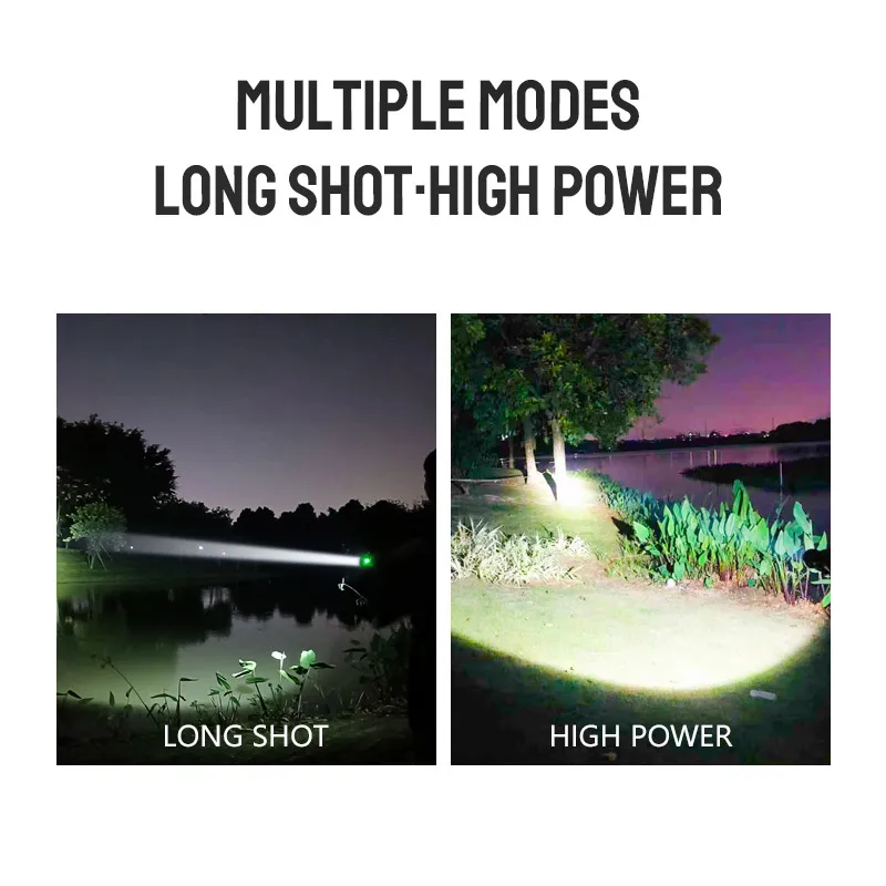 360Light Topy-C Rechargeable Led Flashlight Battery Zoom Aluminum Tactical Traveling Hiking Walking Torch Light