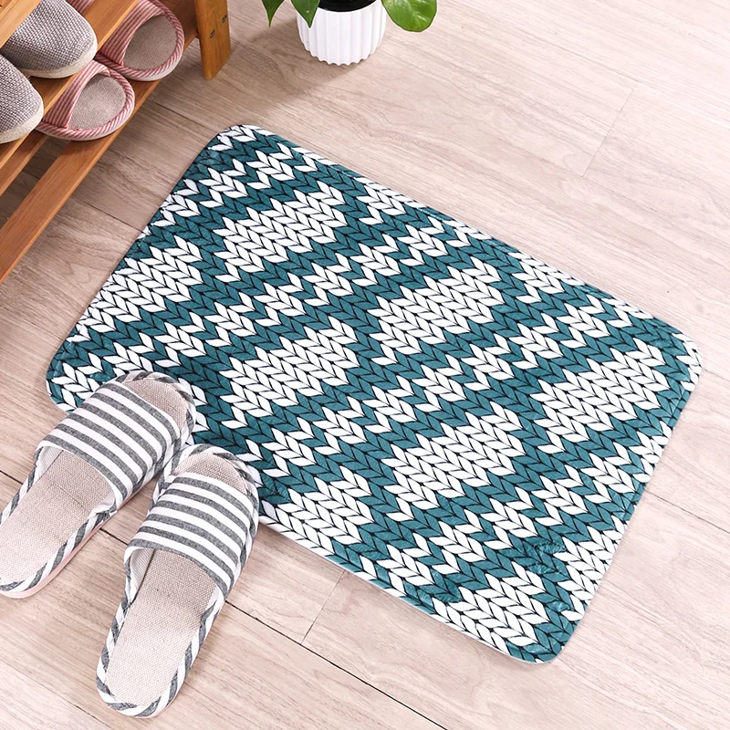 Memory Foam Bath Mat Bathroom Rug Carpet Non Slip Absorbent Super Cozy Velvet 17*24 Point Plastic Bottom Microfiber All-season