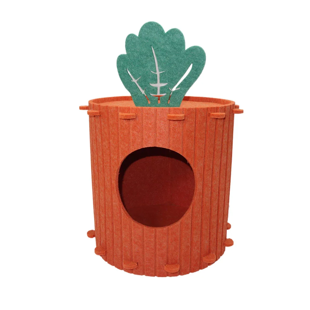 Fashion Cute Pet Home Tree Shape Removable Cat Donut splice  Bed House Nest Pet Felt Cat Tunnel Bed