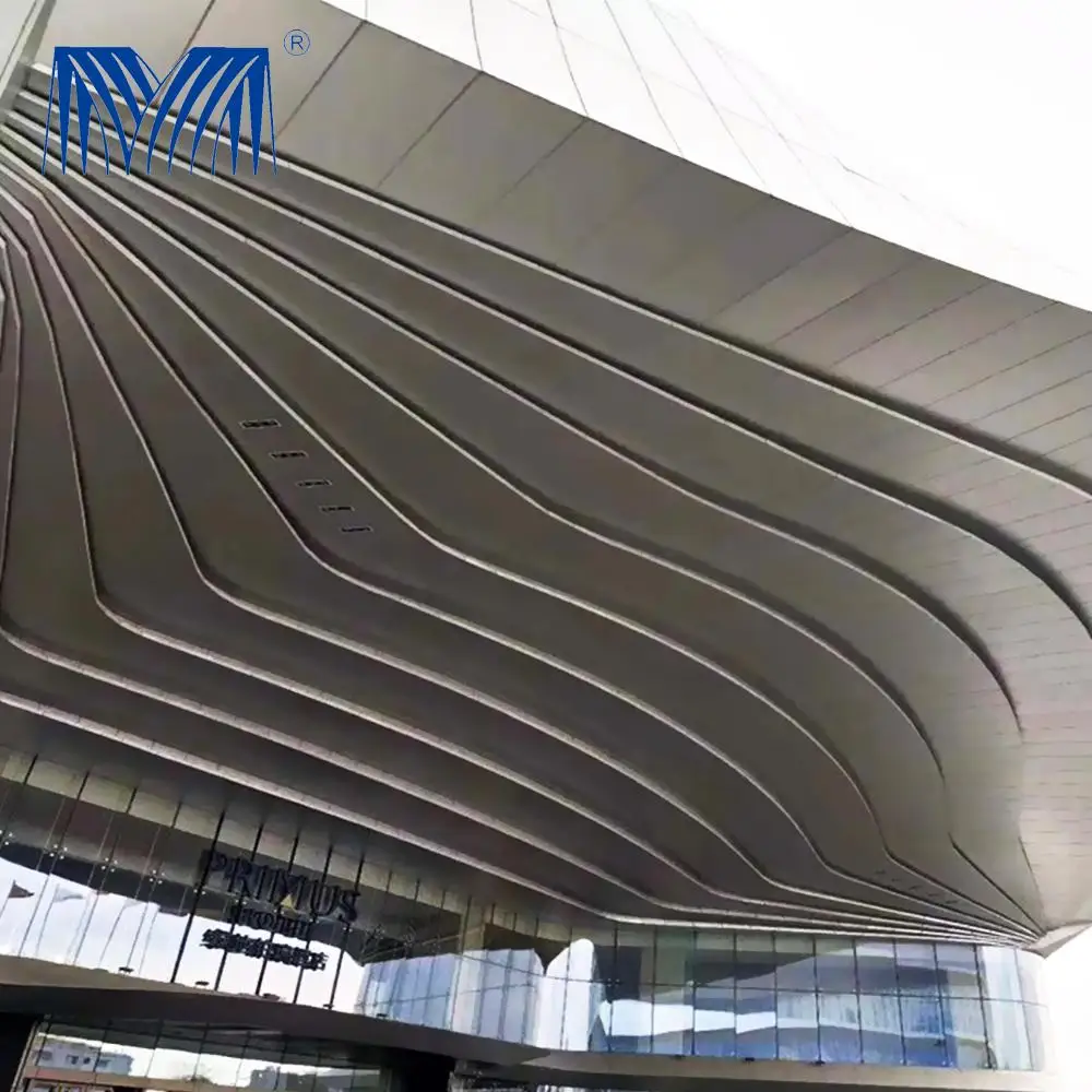 Curtain concrete cladding facade carved decorative wall panels building facade panel aluminum 3d perforated panel