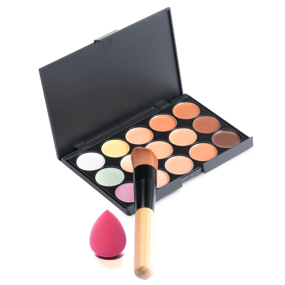 Amazon Hot Sale 15 Color Concealer Classic Set European and American Popular Concealer Private Label Primer Cream Pore Concealer