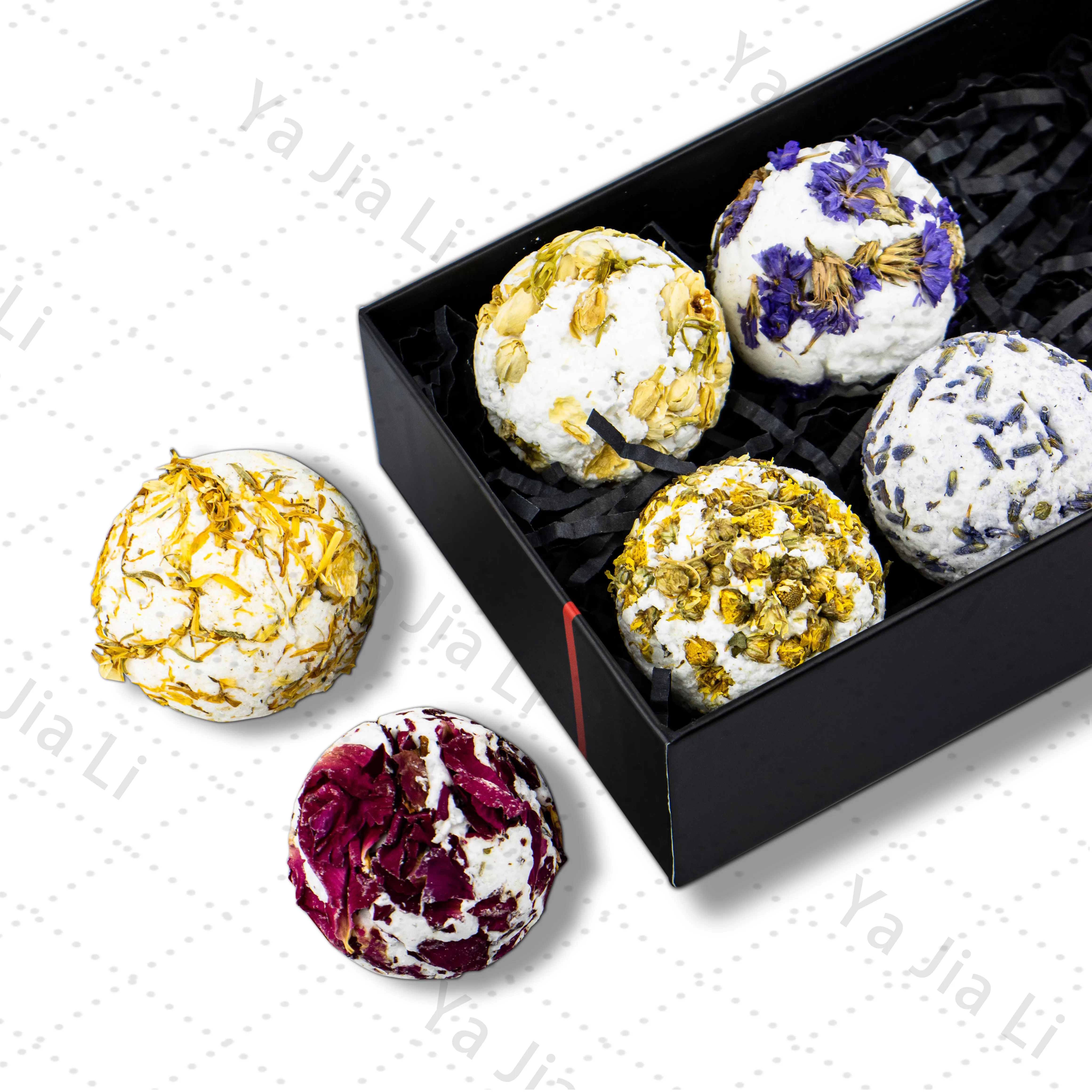 Фабрика в наличии OEM Органическая Ванна fizzier 6 упаковок больших бомбочек для ванны Msds 100% Натуральные сушеные цветы