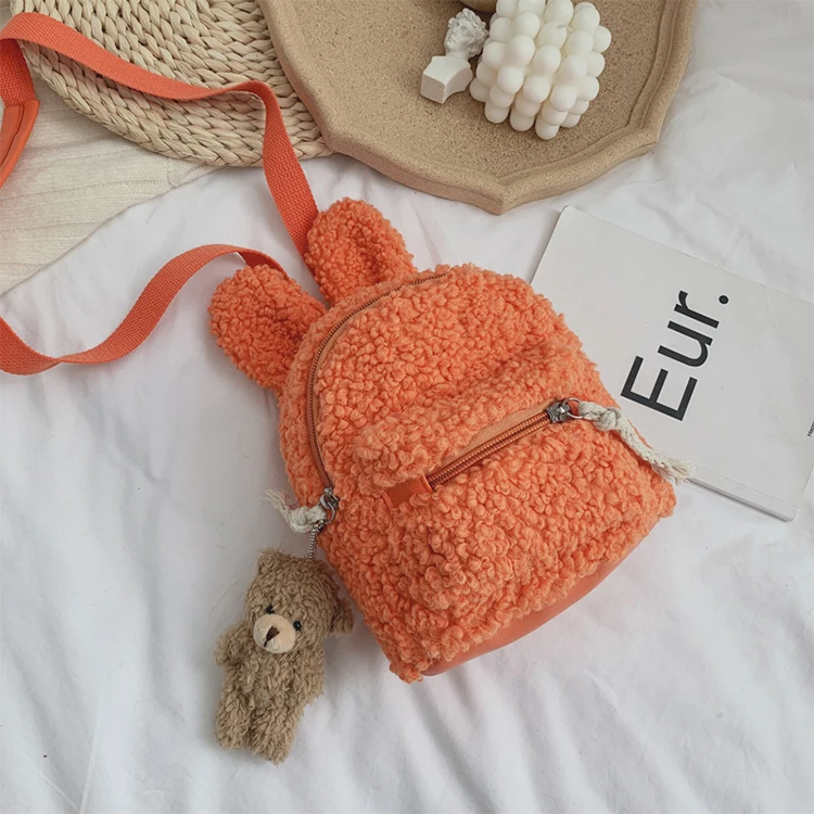 Wholesale hot sale fashion mini backpack cute children school bag crossbody kids plush for