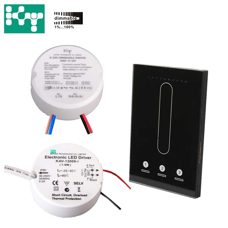 
 Один комплект включает сенсорную панель 0-10 В + Диммируемый драйвер 0-10 в CC + светодиодный драйвер  