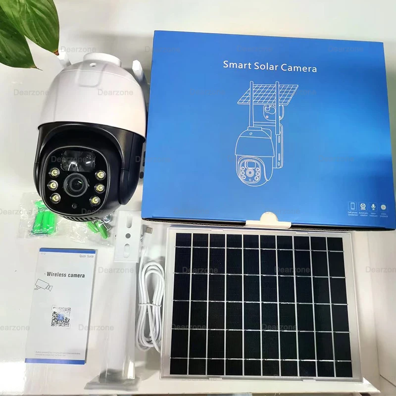 Solaire Camira Наружное освещение батарея для наружной съемки с мобильными микрoуправлением слушения безопасности IP сети 1080P солнечная панель WIFI PTZ 4G CCTV Беспроводная камера высокого разрешения