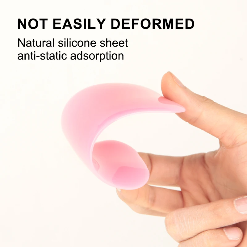 Transparent Pink Reusable Eyelash Extensions Tools Silicone False Eyelash Holder Pads for Eyelash Extensions Loose Lash